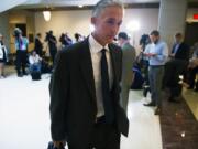 House Benghazi Committee Chairman Trey Gowdy, R-S.C., walks to a hearing room on Capitol Hill in Washington.