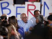 Democratic presidential candidate Sen. Bernie Sanders,of Vermont, speaks during a rally Friday, Oct. 9, 2015, in Tucson, Ariz.