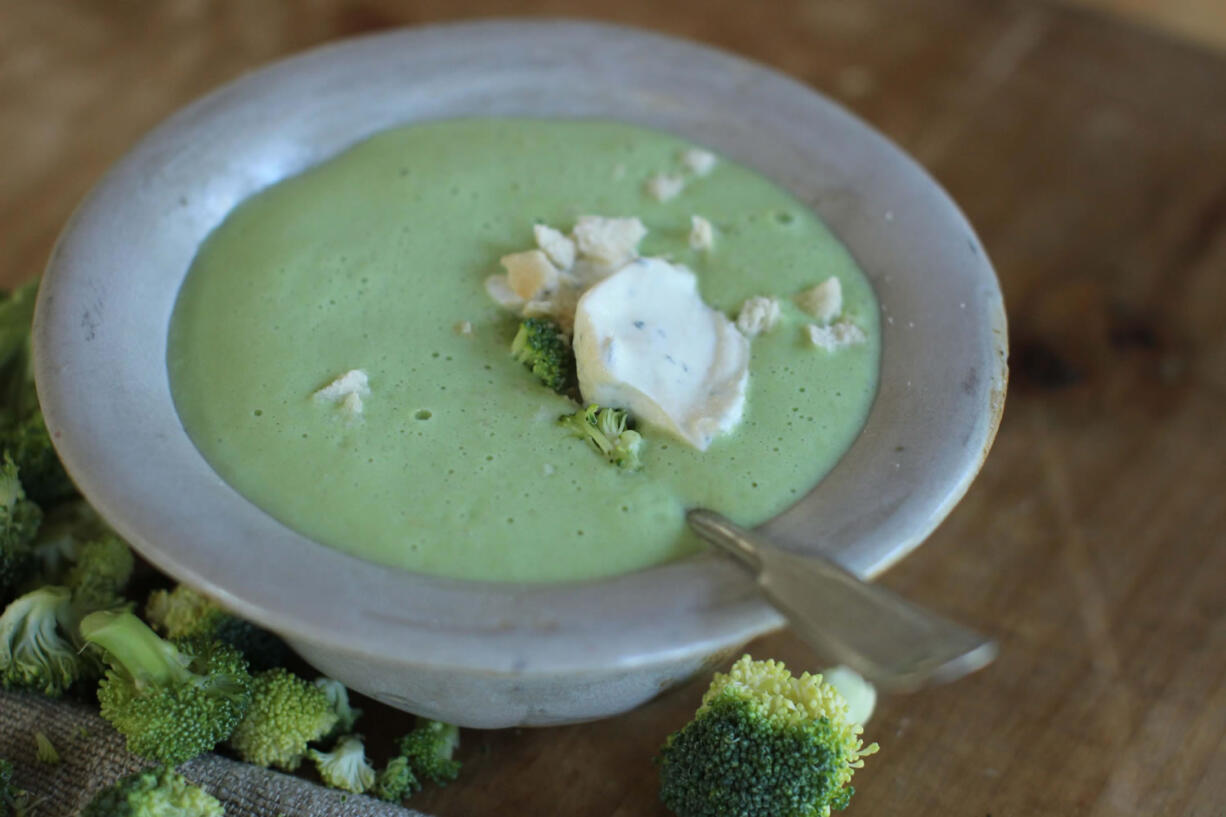 Broccoli cheese soup (AP Photo/Matthew Mead)