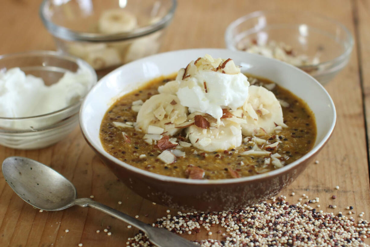 Quinoa pumpkin breakfast bowl.