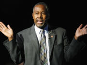 Republican presidential candidate Ben Carson speaks during a campaign stop Thursday in Lakewood, Colo.