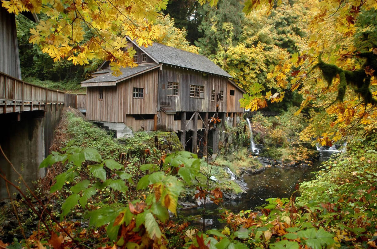 Fall colors at the Cedar Creek Grist Mill  in northern Clark County.