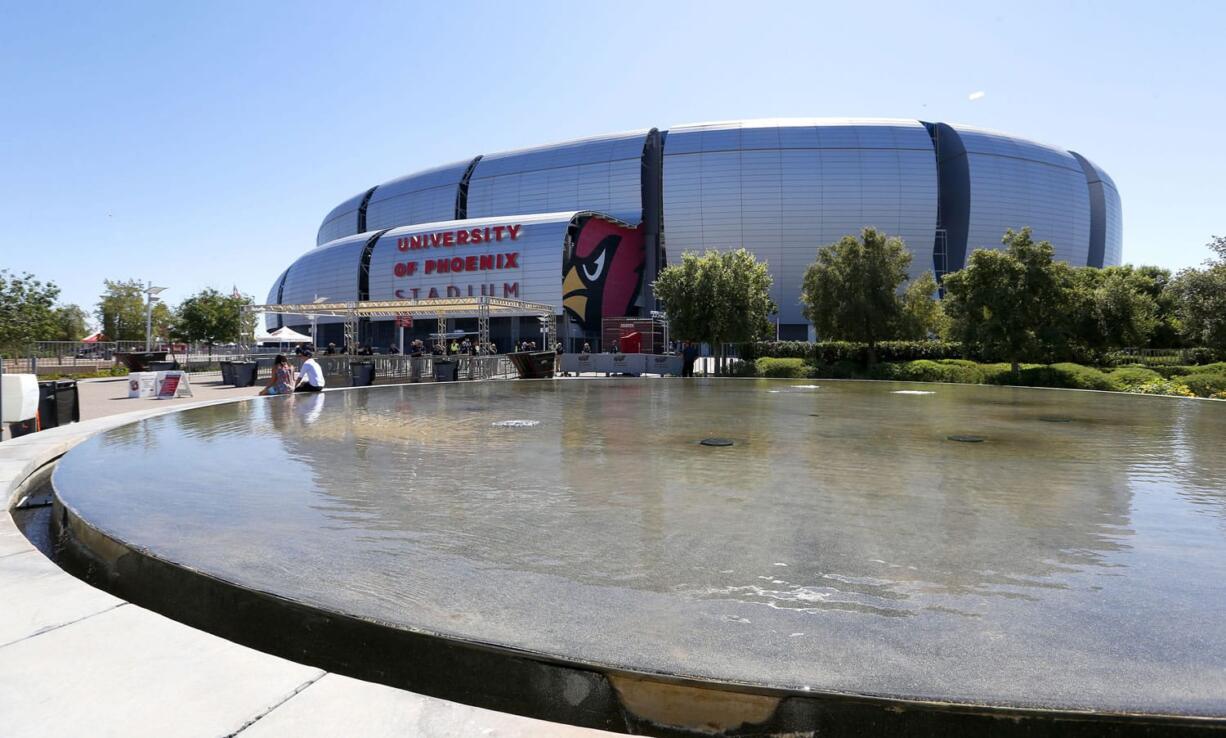 The Super Bowl will be played Feb. 1 at the University of Phoenix Stadium in Glendale, Ariz.