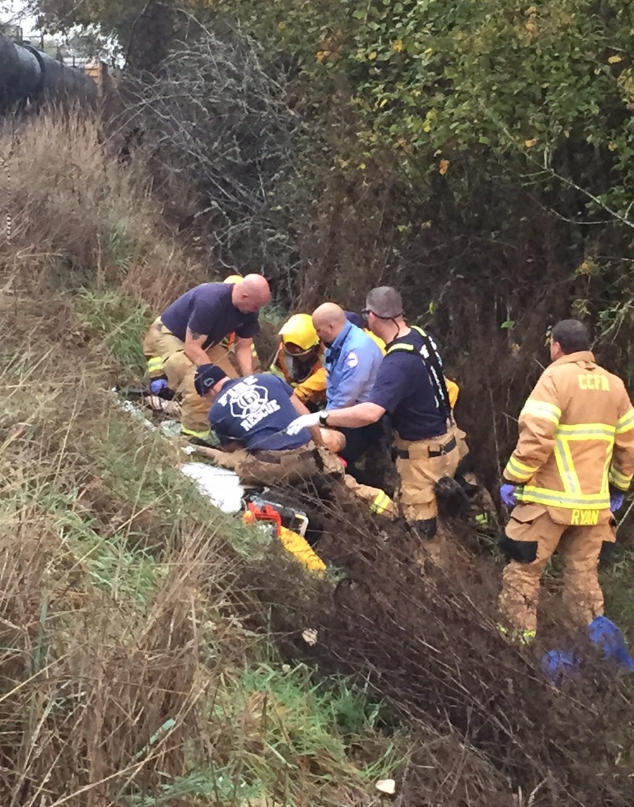 Emergency crews responded to a man struck by a train north of Felida early Tuesday morning. The man was taken to an area hospital in critical condition.