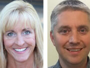 Green Mountain School Board Position 5 candidates: Incumbent Wendy Arends, left, and Cameron Tormanen