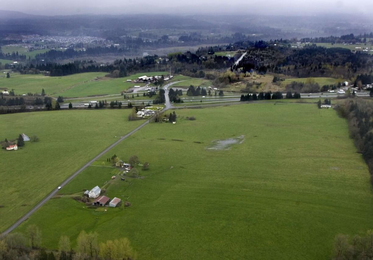 The Cowlitz Tribe plans to build a casino on this site near La Center, west of Interstate 5.