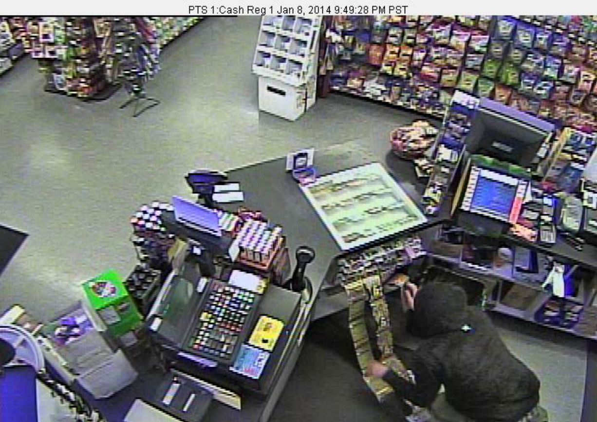 La Center police are asking the public to help identify this suspect, who allegedly stole hundreds of dollars worth of lottery tickets at a gas station Wednesday night.