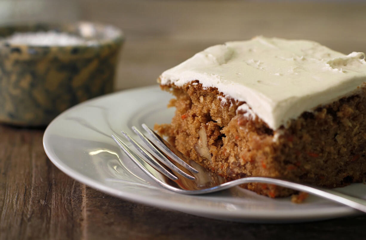 Cream cheese frosting is the most important component of carrot cake.