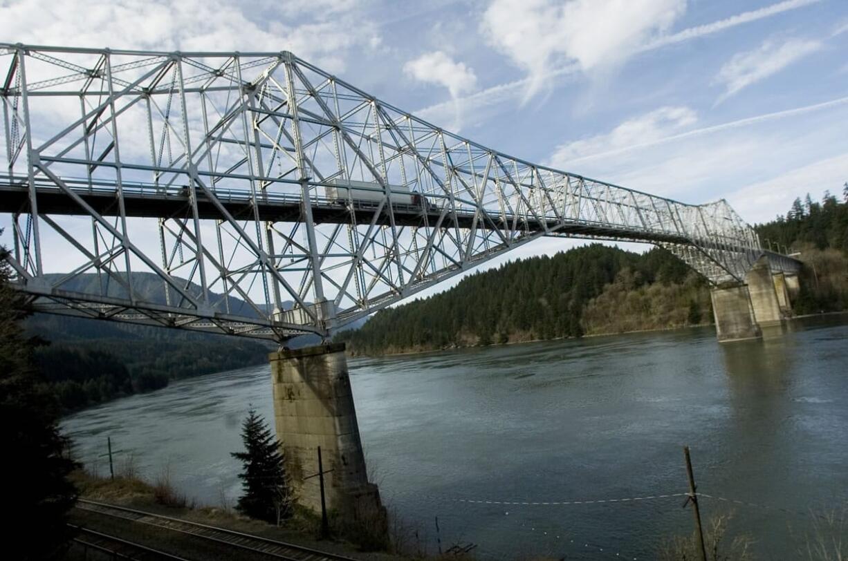 Tolls are collected to cross the scenic Bridge of the Gods between Stevenson and Cascade Locks, Ore.