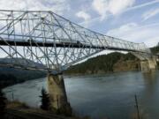 Tolls are collected to cross the scenic Bridge of the Gods between Stevenson and Cascade Locks, Ore.