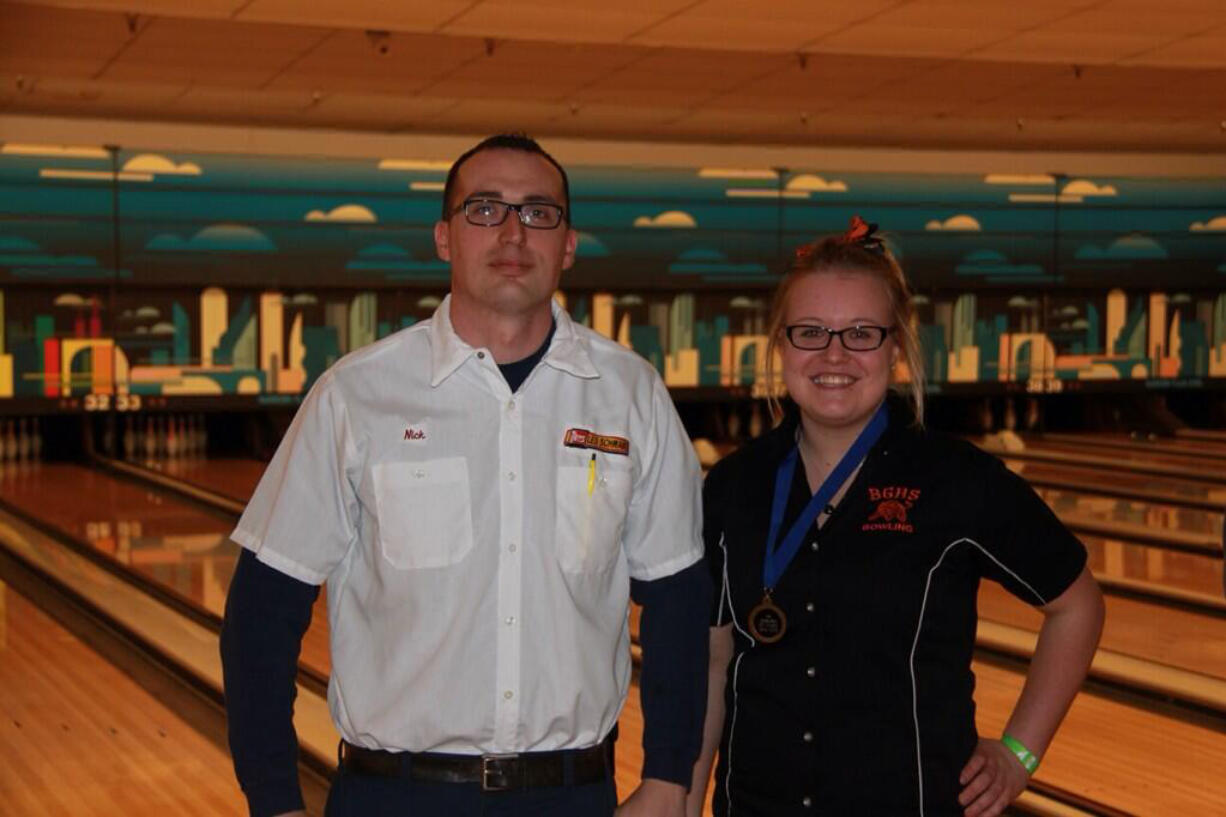 Battle Ground's Wylicia Faley, 2014 WIAA girls bowling individual state champion.