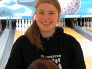 Camas High School freshman Shelby Chartrand earned eighth place at the 4A state bowling tournament Friday, in Tacoma.