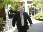 Don Benton arrives at the Clark County Public Service Center for his first day as the Director of Environmental Services on May 6.