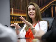 Rep. Jaime Herrera Beutler, R-Camas, visits with The Columbian&#039;s editorial board, Tuesday, May 5, 2015.