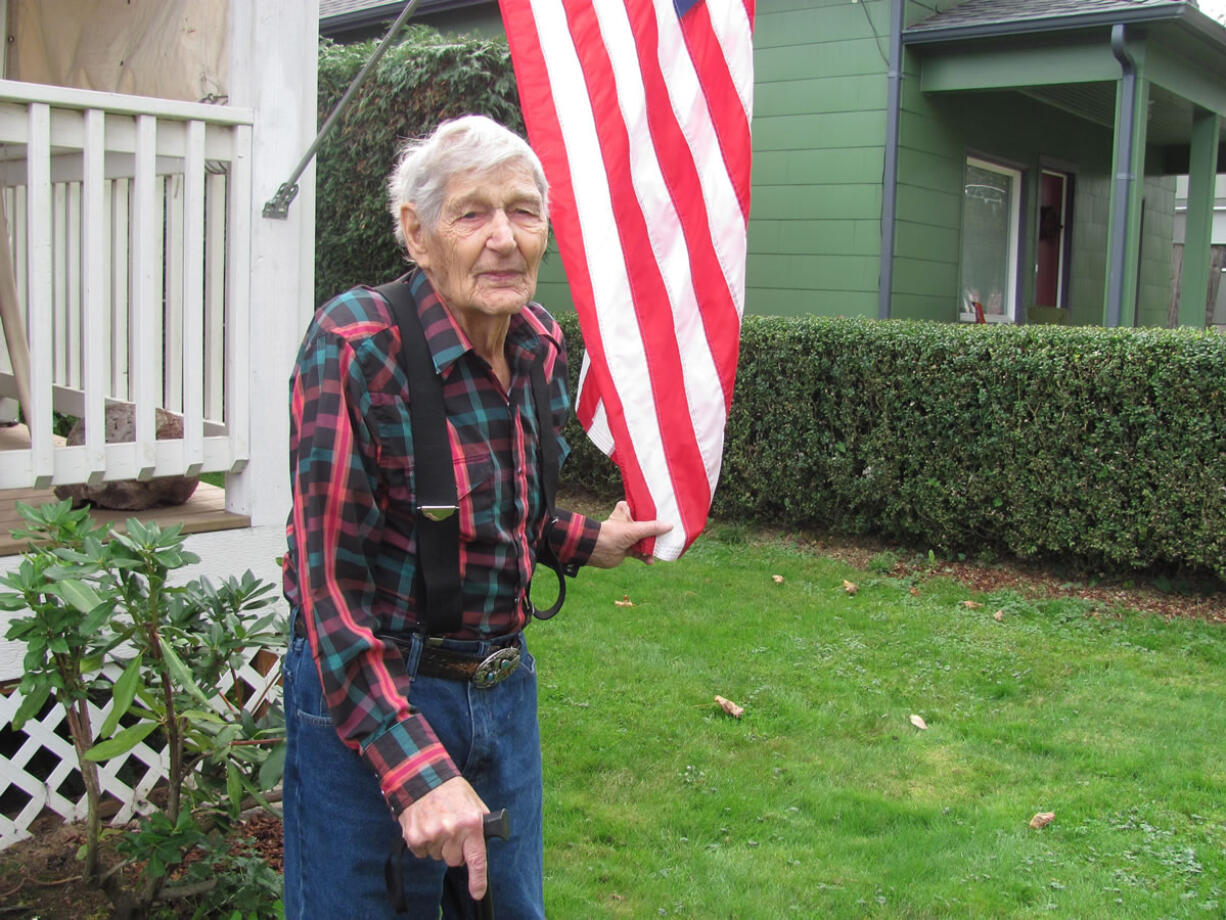 Vern Sapp, 90, of Camas, is a World War II veteran. As a member of the U.S. Amphibious Force, he was a cook on one of the ships that transported troops and equipment to Normandy, France, on D-Day, June 6, 1944. Sapp, a Kentucky native, was a sheet metal worker for 20 years at the paper mill in Camas before he retired.