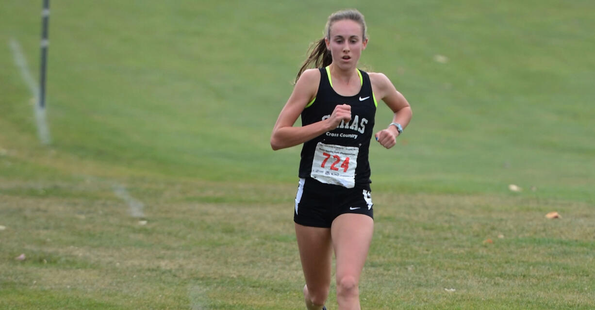 Alexa Efraimson ran a Sun Willows Golf Course record time of 17 minutes, 1 second to become the 4A state cross country champion again Saturday, in Pasco. The Camas girls team finished in second place at the meet.