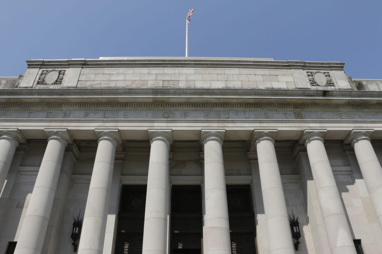 The Washington state Supreme Court building in Olympia.