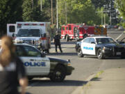 All transit was stopped on Fruit Valley road, including bus service to the local area, as police investigated a shooting May 9 in Vancouver.