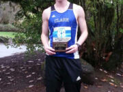 Clark College sophomore James Breen, a Heritage High grad, after winning the 2015 NWAC men&#039;s cross country title at Lewisville Park in Battle Ground.