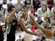 Nicolas Batum, right, said he wants to have an impact on different phases of the game and is getting that chance this year with the Blazers' improved roster.