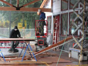 Rain or shine, workers have been busy at the construction site of the future Lacamas Lake Lodge and Conference Center.