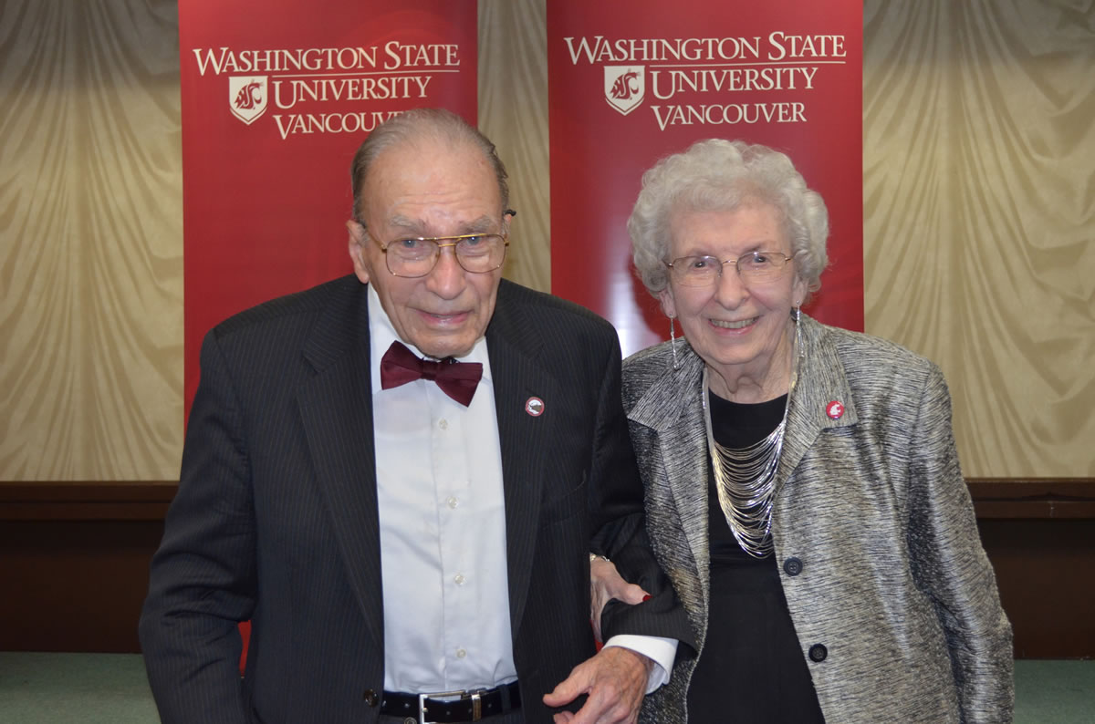 Val Ogden, right, Clark County freeholder.