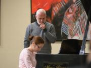 Camas: Camas resident and pianist Natalie Burton gets expert advice from Vladimir Feltsman during Portland Piano International's &quot;Up Close with the Masters&quot; education session on Jan.