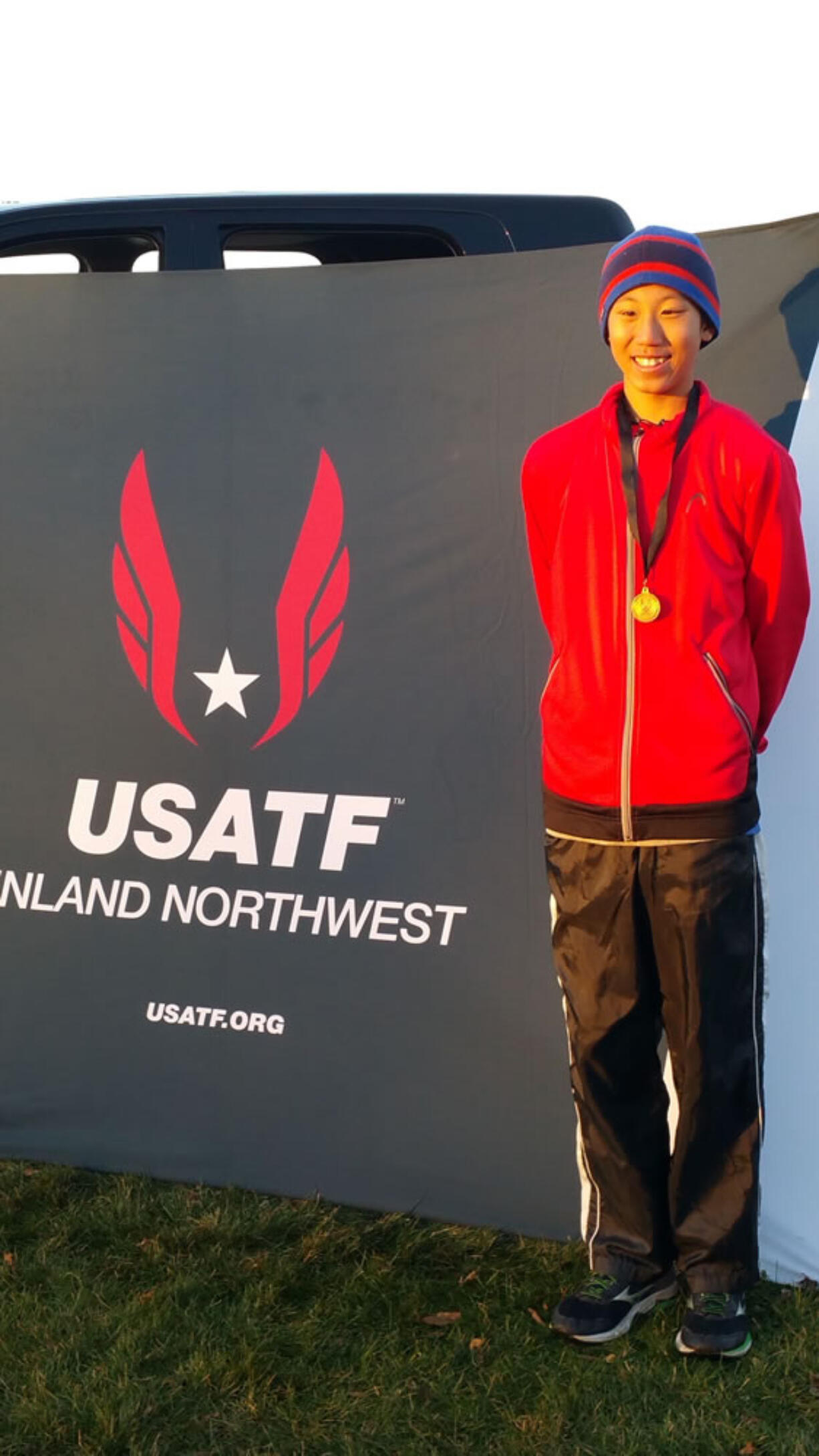 Evergreen Storm Track Club's Shun Yamaguchi. The Mountain View High School freshman placed eighth at regionals in the race for boys ages 13-14.