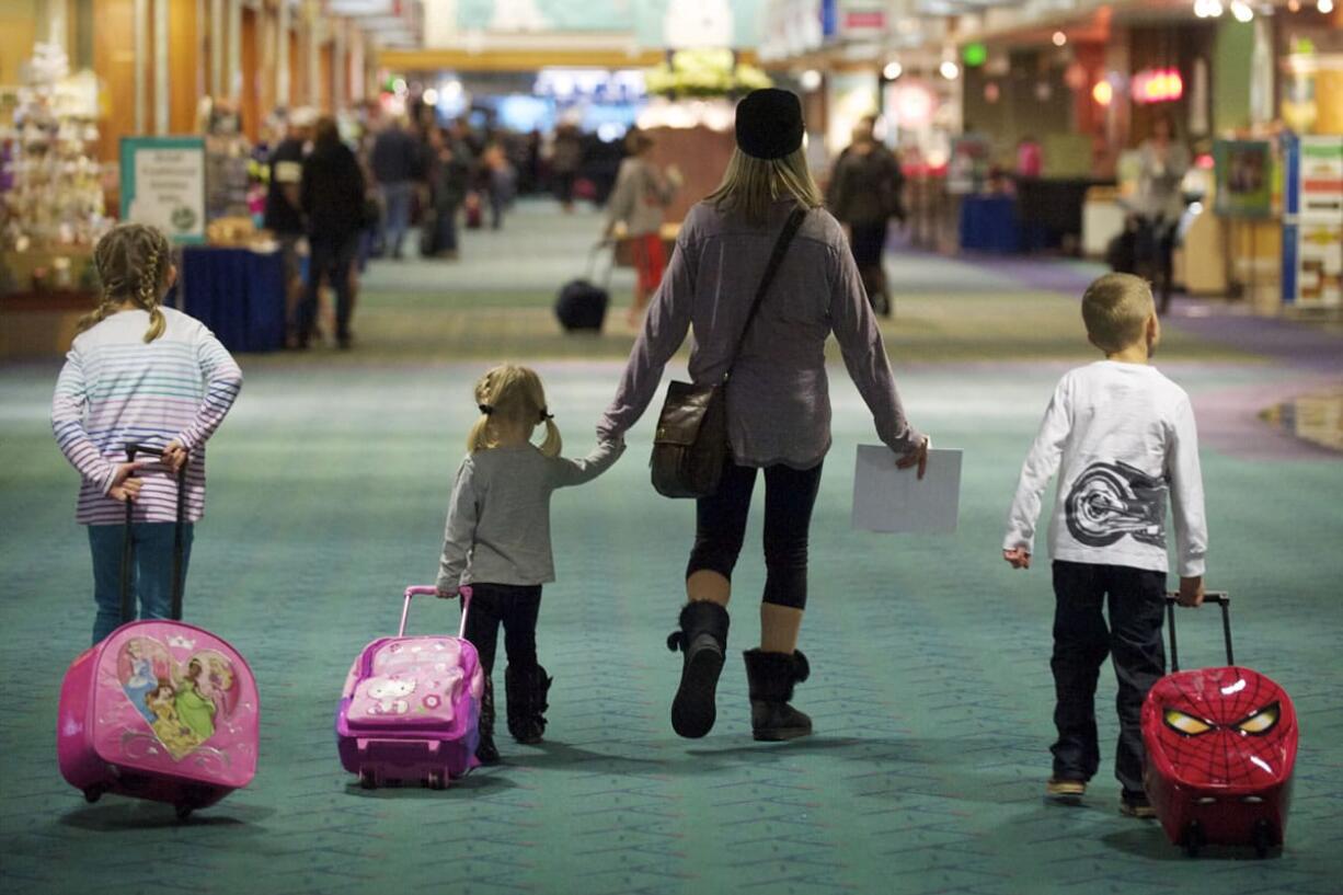 The Neal family -- from left, Alexa, 9; Avery, 4; Dawn, 39; and Ashton, 6 -- were headed back to Utah after a trip to Oregon.