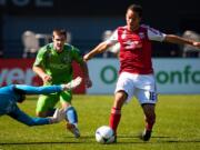 Brent Richards, right, in action against the Seattle Sounders reserves in 2012.