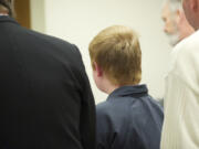 11-year-old Quincy Tuttle makes his first appearance in Clark County juvenile court on Thursday October 24, 2013, on charges that stem from allegedly bringing a firearm, ammunition and knives to Frontier Middle School on Wednesday.