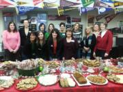 Approximately 5,000 cookies, sweet breads, chocolate treats and other goodies awaited staff at Camas High School the Monday before winter break.