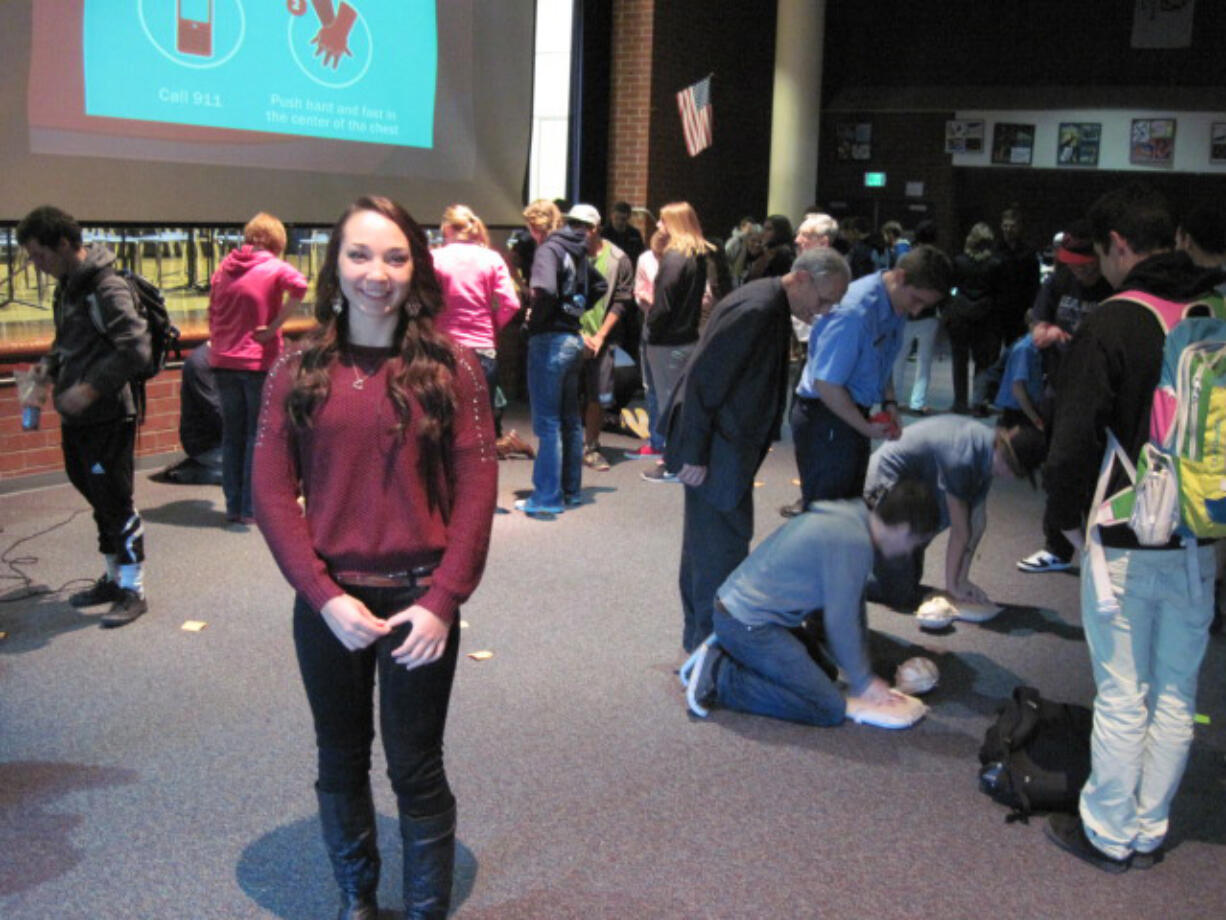 Fire District 3
Arianna Bulder, a senior at Hockinson High School, organized an event on Thursday where personnel from Clark County Fire District 3 taught CPR to 150 of her classmates.