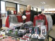 WSU crimson and gray sweatshirts are big sellers says Jeff Ehli, manager of the Washington State University Vancouver campus bookstore, The Bookie.