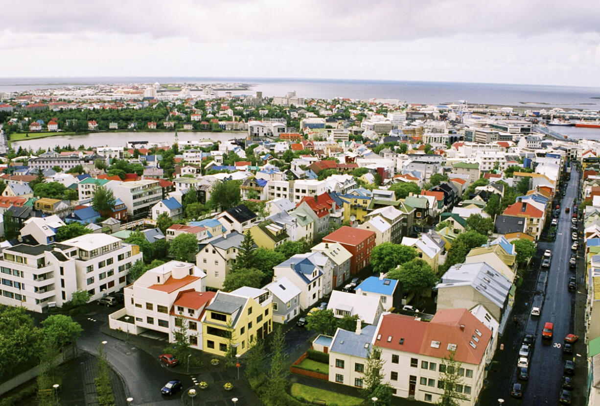 Downtown Reykjavik, Iceland, in June 2007.