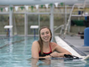 Union's Livi Cox is pictured poolside on Wednesday afternoon, Nov. 4, 2015 at the YMCA.