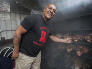 Donnie Vercher, owner of Daddy D&#039;s Southern Style BBQ, hast started smoking turkeys that he will serve Saturday at his restaurant during a free Thanksgiving meal.