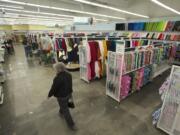 Rows of bright bolts of fabric greet shoppers in the new Jo-Ann Fabric and Craft Stores location in Hazel Dell.