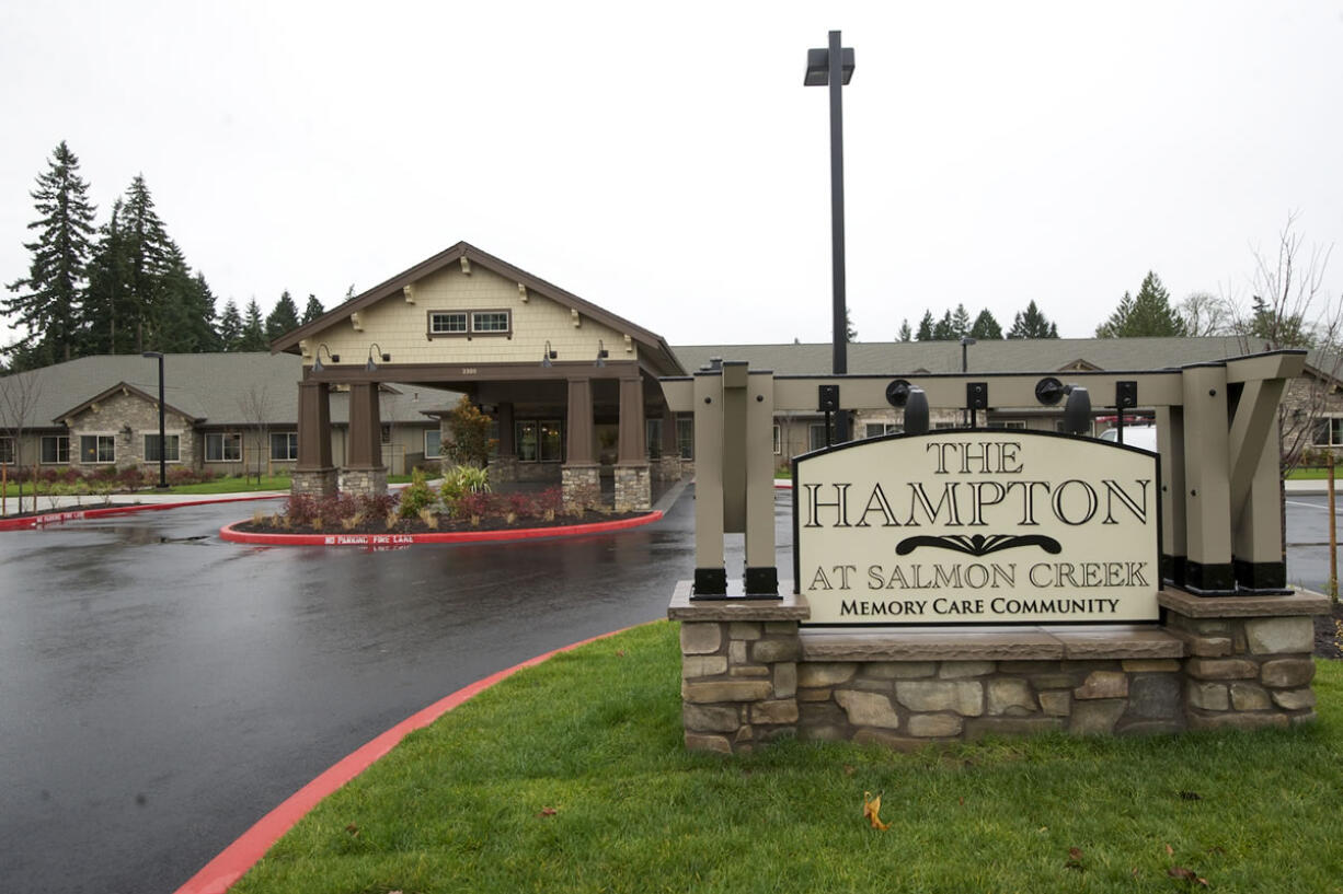 Newly completed, The Hampton at Salmon Creek, an assisted-living center for people with memory issues, features an enclosed walking area and courtyard, extra-wide hallways, private and semi-private rooms and 24-hour care overseen by a licensed nurse.