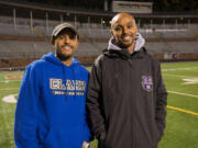 Coaching brothers Biniam Afenegus (Clark College men), left, and Filomon Afenegus (Columbia River High School girls) have their respective teams seeking postseason championships this fall.