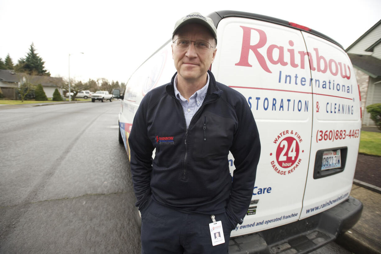 Conrad Cluff purchased a franchise from Texas-based Rainbow International for a cleaning and restoration business.