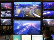 Washington State Department of Transportation staff can monitor traffic inside WSDOT's Traffic Management Center.