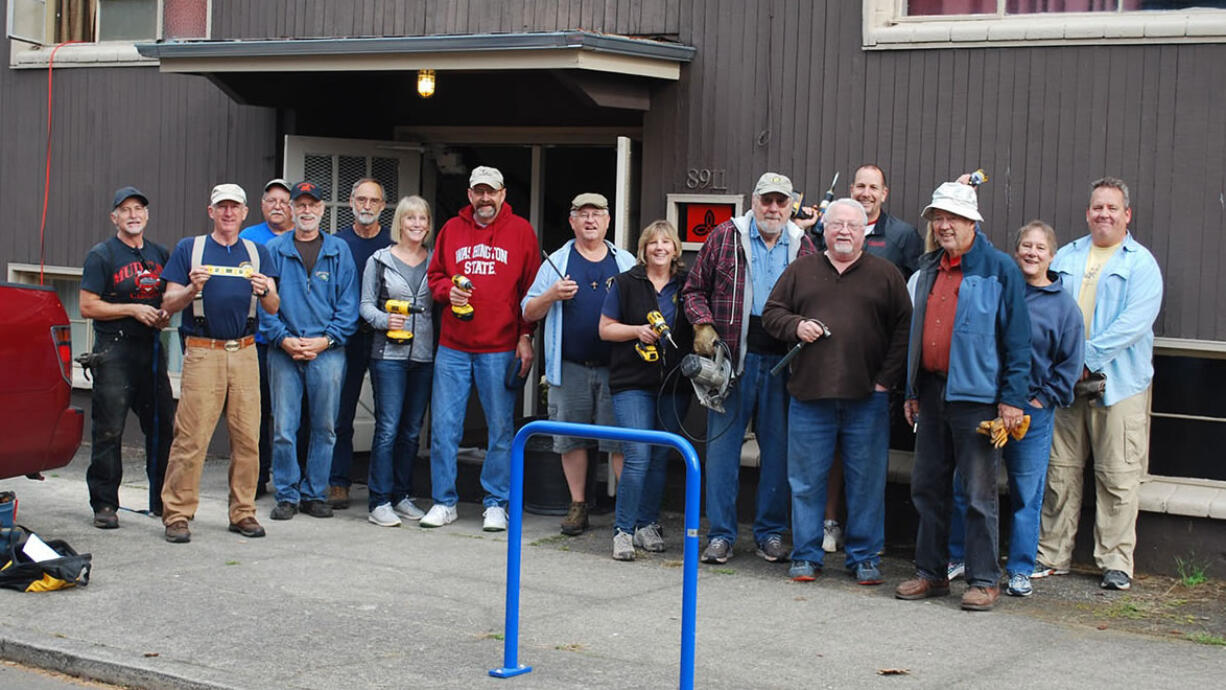 Ogden: Members of the Rotary Club of Greater Clark County built bunk beds for Community of Hope, a homeless shelter for women and children in Northwest Portland.