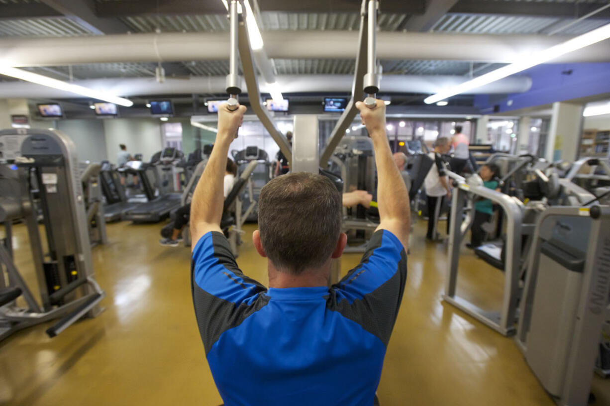 Greg Turner, 50, of Vancouver works out at the Firstenburg Community Center on Thursday.