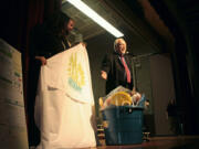 Bagley Downs: Roosevelt Elementary School students are surprised at their Veterans Day assembly with prizes for having the most student participation in the Vancouver Summer Adventure program. The honor was presented by Michael Downs from the U.S.