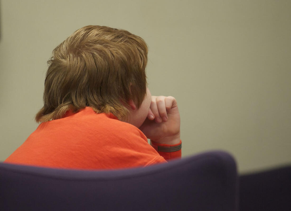 Quincy Tuttle, a 12-year-old accused of bringing guns and ammunition to Vancouver's Frontier Middle School, appears Friday in Clark County Juvenile Court in front of Superior Court Judge Scott Collier.