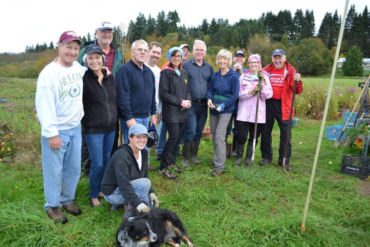 Hazel Dell: Members from the Rotary Club of Vancouver participated in a day of service at the 78th Street Heritage Farm on Oct. 31 with the Partners in Careers Roots to Road program.