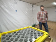 Brian Stroh has had to custom make some of his equipment in preparation for growing marijuana at his 2,000-square-foot facility in Vancouver, Washington.