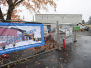 A sign announces the future Bridgeview Education and Employment Resource Center. The center will share a wall with the Boys &amp; Girls Club under construction inside the Skyline Crest community.