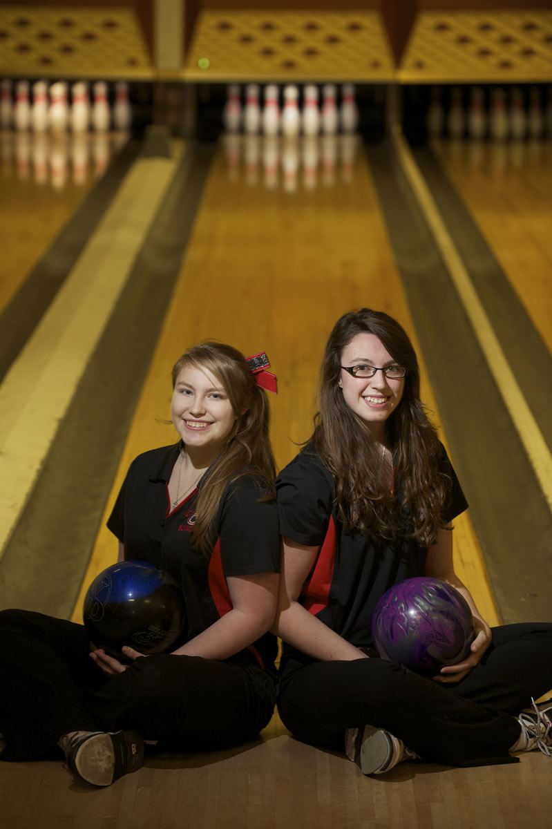 Camas sisters Shelby, left, and Porsche Chartrand and their parents, were instrumental in getting the Camas bowling program started.